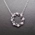 Sparkling, Silver CZ Circle of Life Necklace